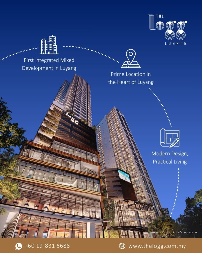 The Logg mixed-use development in Luyang, Sabah — combining residences, offices, mall, and hotel in one lifestyle hub.